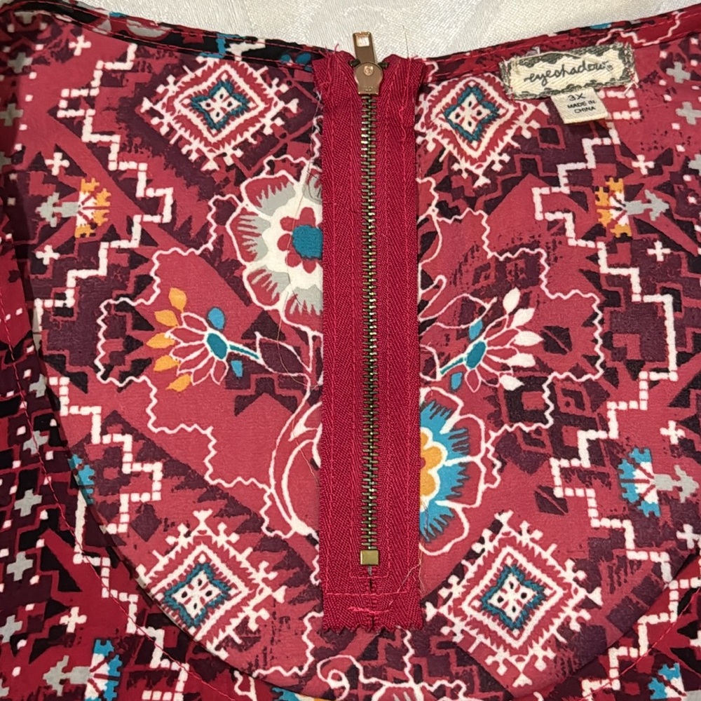 EUC Eyeshadow short sleeve tunic top. Size 3X - Picture 5 of 9